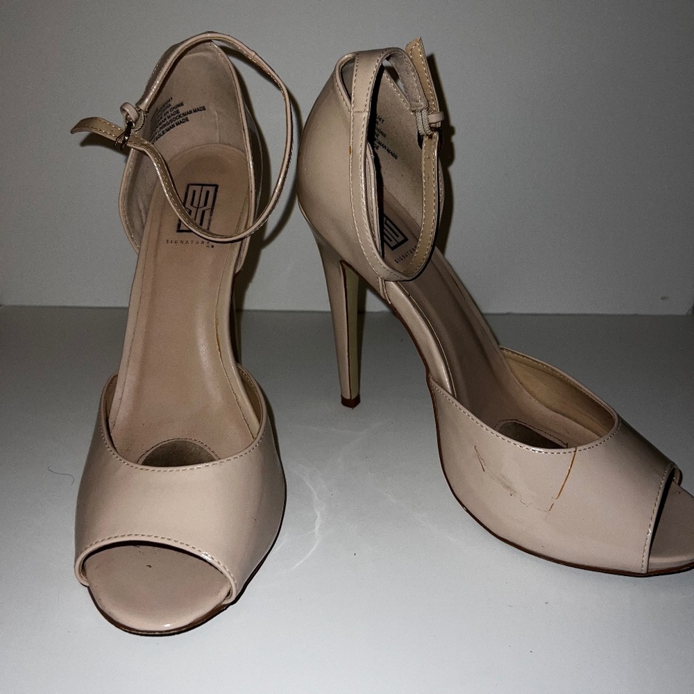 Amber Patent Leather Heel By Shoe Dazzle x Signature